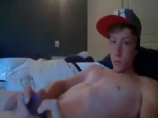 Australian college guy jerk on webcam